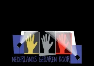 Logo's van Popkoor Prestige en het Nederlands Gebarenkoor